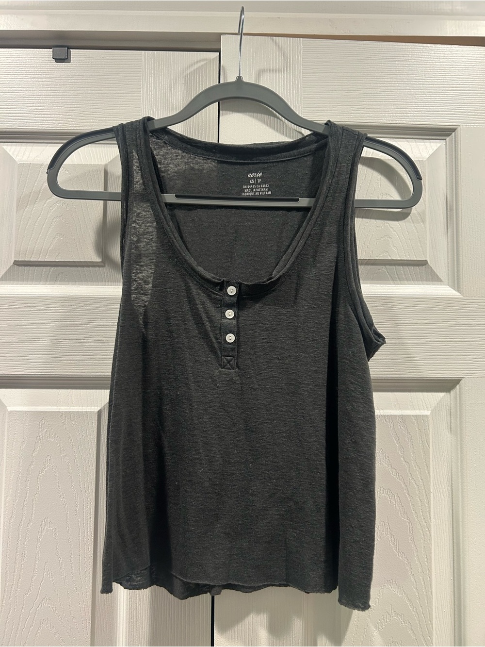 Aerie Linen Blend Henley Tank